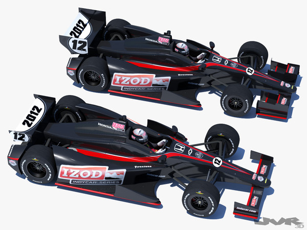 indycar 2012 race car 3d 3ds - Indycar 2012 - DW001 by jvr3D